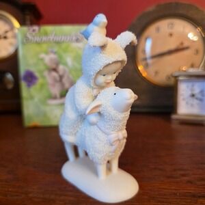 DEPT 56 Snowbunnies Ewe Haul Figurine Vintage 1999 Sheep Bunny Bird BOXED